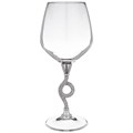 НАБОР БОКАЛОВ ДЛЯ ВИНА ИЗ 2 ШТ ПЛАТИНОВЫЕ.370 МЛ. ВЫСОТА=23 СМ. 661-078