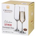 НАБОР БОКАЛОВ ДЛЯ ШАМПАНСКОГО ИЗ 6 ШТ. "DORA / STRIX" 200 МЛ ВЫСОТА=25 СМ 669-194